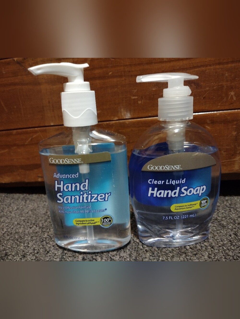 Blue Hand Soap & Advanced Hand Sanitizer Duo